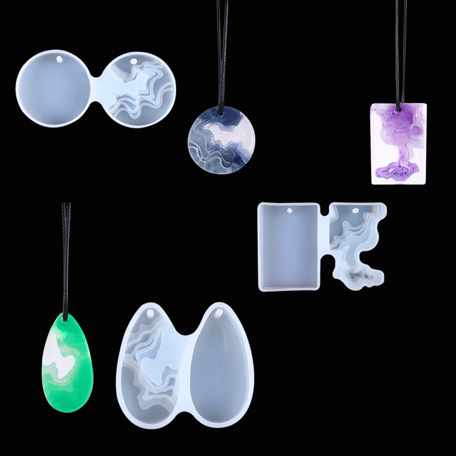 Geode Mold Silicone - Set di 3 Stampi in Silicone