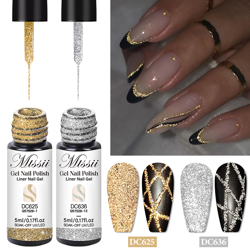 Resin Glitter Pack - 2/4/6 pezzi riflettenti glitter liner gel