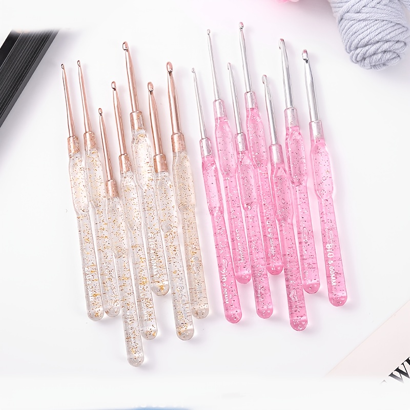 Resin Glitter Pack - Set di Uncinetti in Resina Trasparente