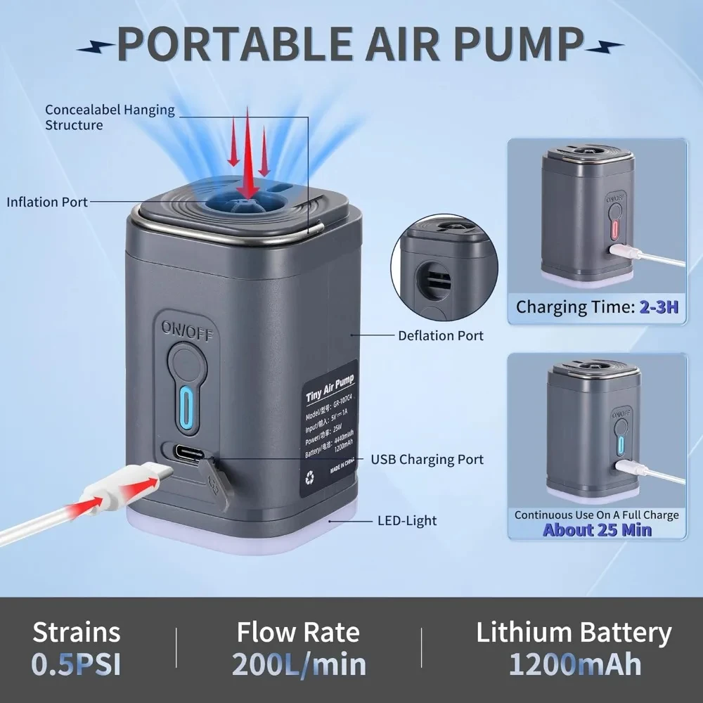 Vacuum Chamber Small - Mini Pompa d'Aria Portatile con Batteria