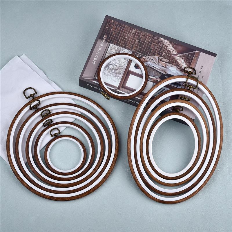 Wood Ring Blank - Set di Telai Rotondi e Ovali