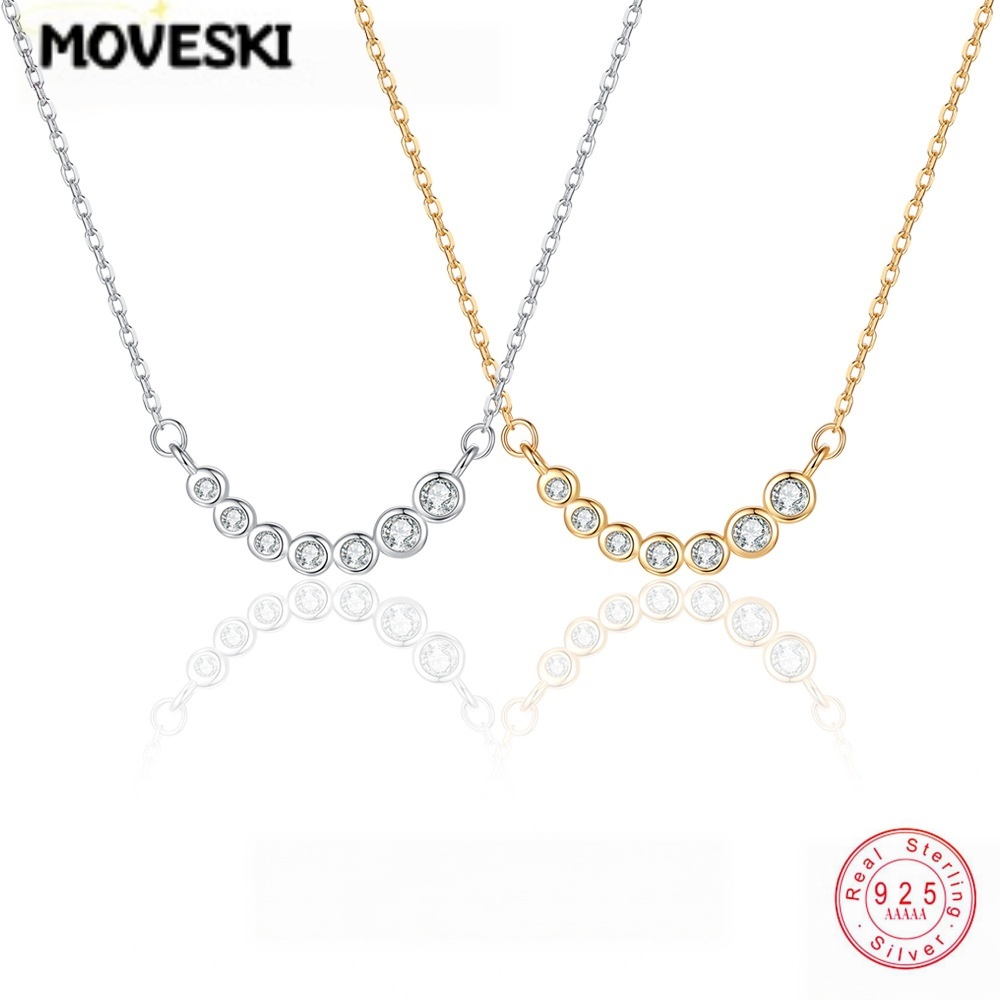 Bezels Set Pendant - Collana con Pendente a Forma di