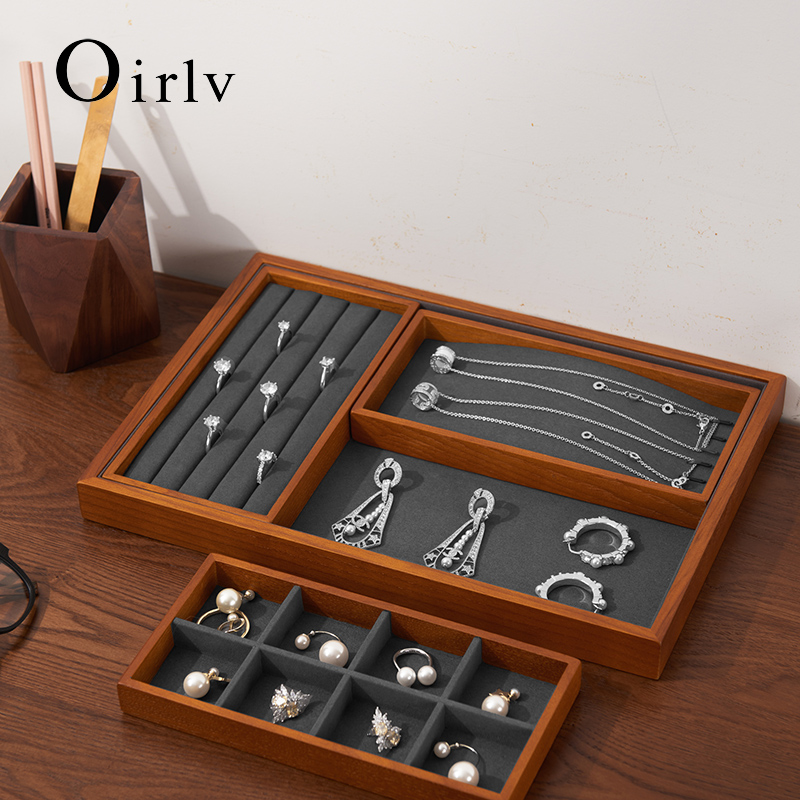 Wood Ring Blank - Oirlv Organizzatore di gioielli in legno