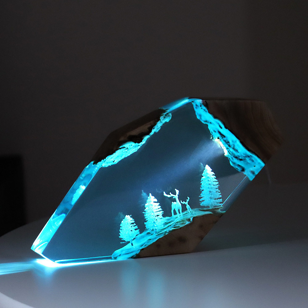 Resin Crafts - Ornamento Luminoso Personalizzato in Resina e