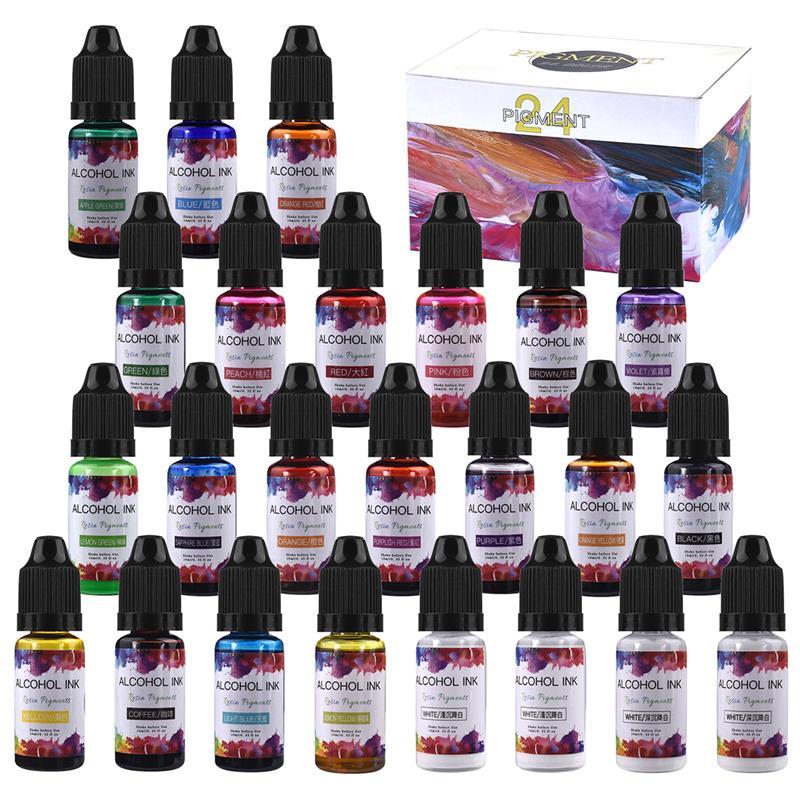 Resin Dye Alcohol - 1 Set Kit di pigmenti in
