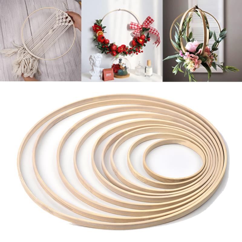 Wood Ring Blank - 1/5 pz 8-33cm legno fai da