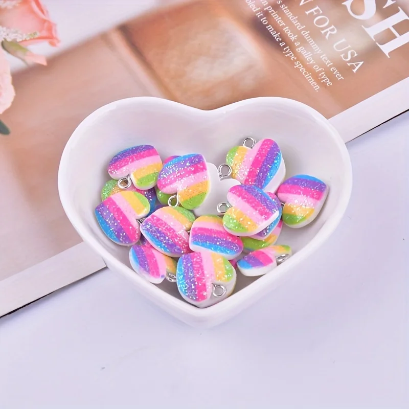 10 Pezzi Ciondoli a Cuore in R - Resin Craft Projects recensione e prezzo