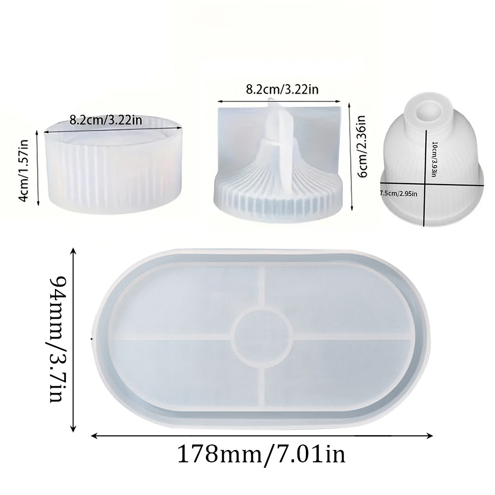 Stampi in silicone da 4 pezzi  - Silicone Mold Tray recensione e prezzo