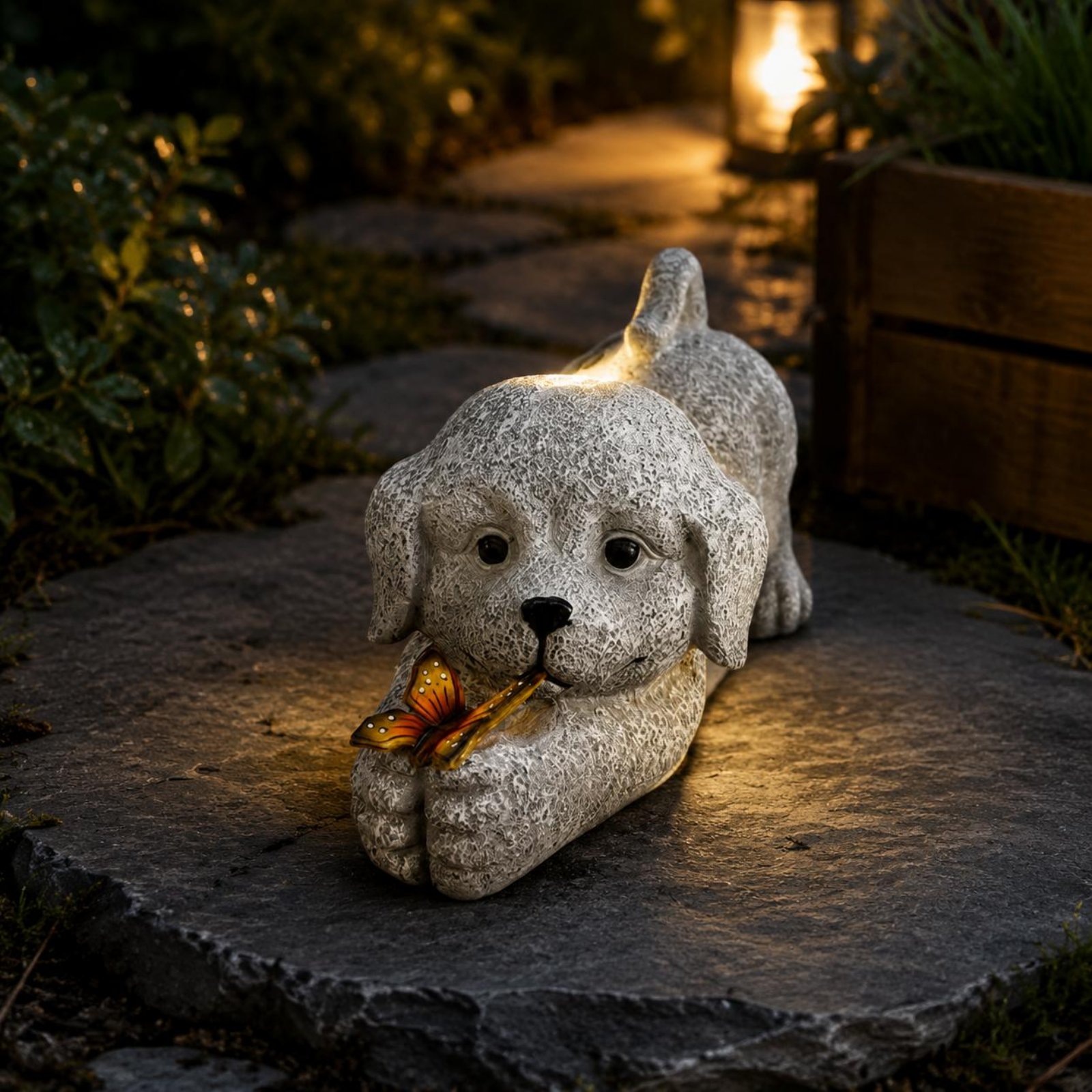 Statua di cane solare in resin - Resin Crafts recensione e prezzo