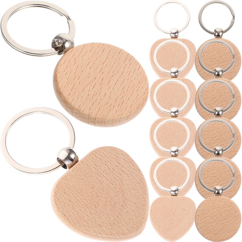Set di 12 Portachiavi in Legno - Wood Ring Blank recensione e prezzo